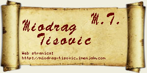 Miodrag Tišović vizit kartica